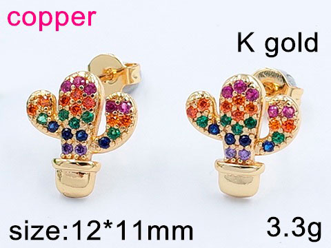 Aretes Nopal con circonios