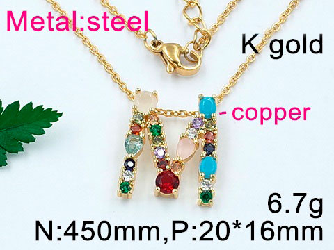 Collar Dije M pedrería multicolor