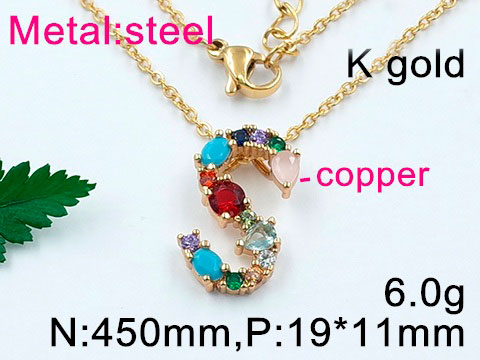 Collar Dije S pedrería multicolor