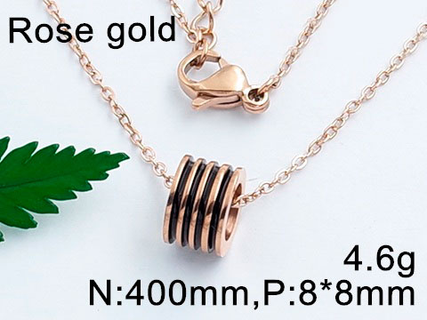 Collar Rosegold Rol con negro