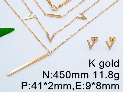 Set dorado 3 tiempos diseño V
