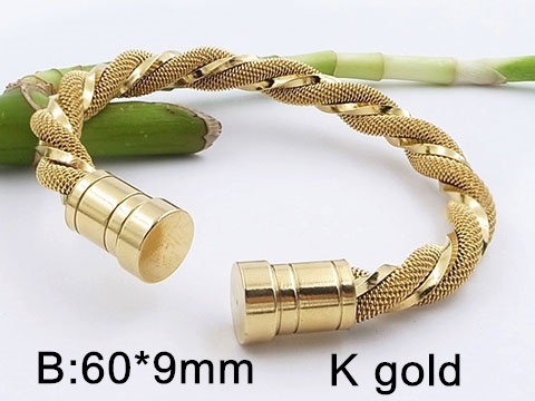 Brazalete dorado abierto entorchado
