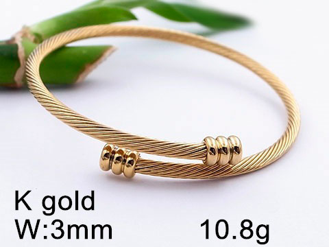 Brazalete dorado entrelazado 3mm