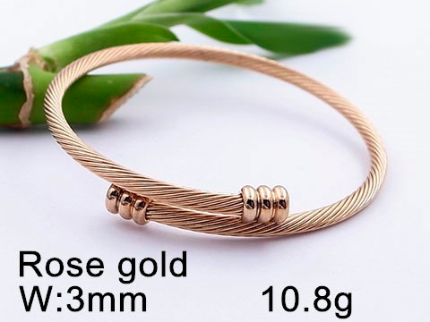 Brazalete Rose gold entrelazado 3mm