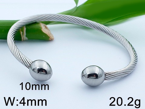 Brazalete plateado abierto