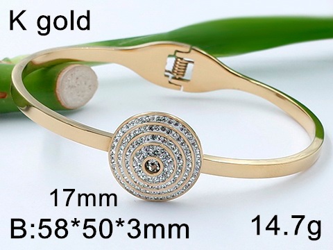 Brazalete circulo con pedrería al centro