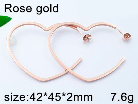 Argollas Rose gold corazón abierto