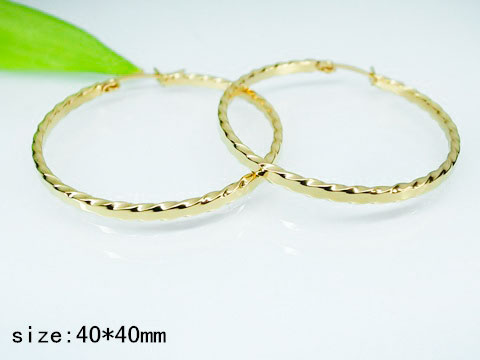 Argollas doradas entrelazadas 4cm