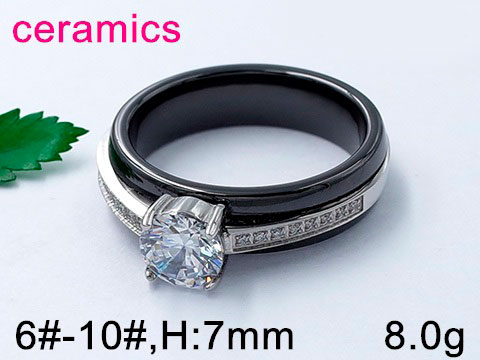 Anillo compromiso cerámica con circonias
