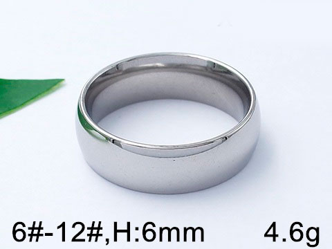 Argolla plateada Confort Fit 6mm