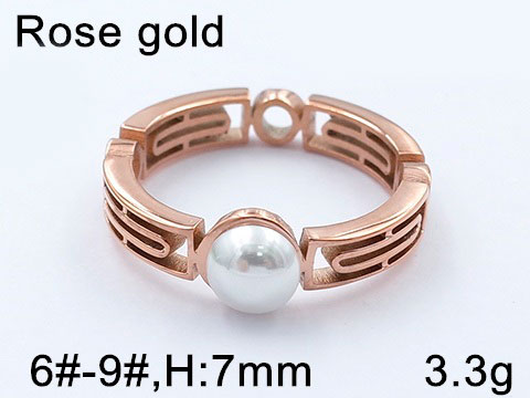 Set rose gold Collar y anillo con perla blanca