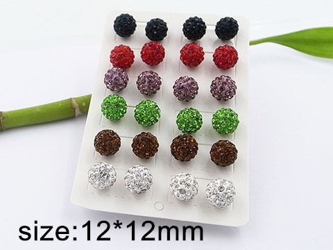 Aretes de bolita con textura varios colores