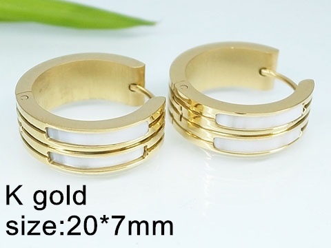 Argollas doradas detalles de nácar 2cm