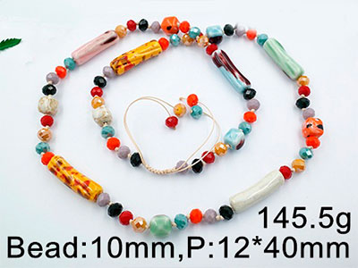 Collar-Pulsera piedras semipreciosas cierre