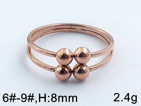 Anillo RoseGold 4 bolitas al frente