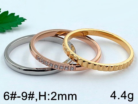 Trío de anillos 3 tonos v/diseños