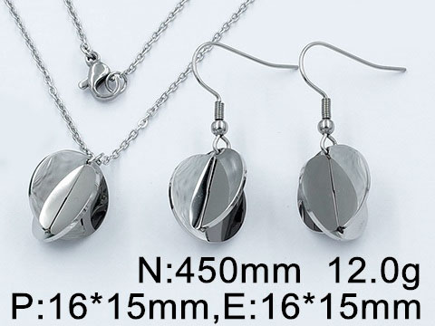 Set plateado diseño hojitas colgantes