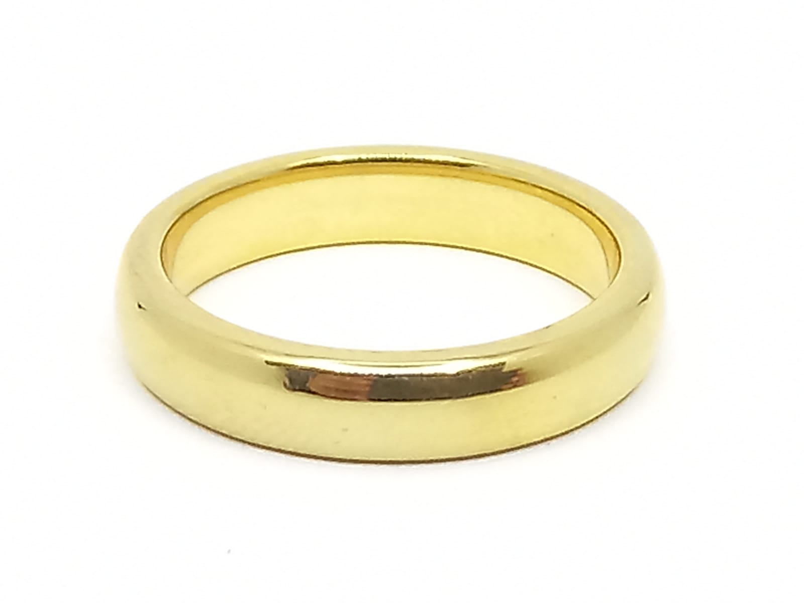 Argolla Tungsteno dorado acabado brillante 4mm