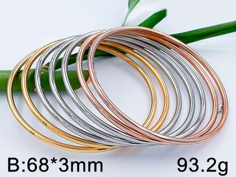 Set 7 brazaletes 3 tonos 6.8cm*3mm