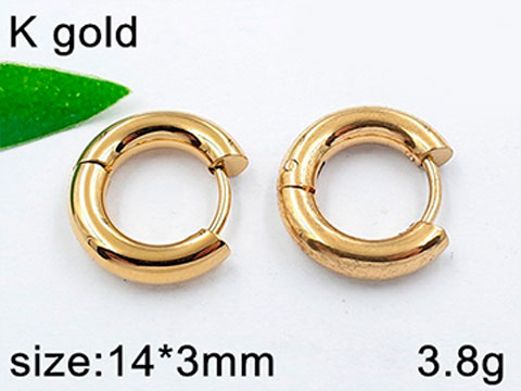Argollas doradas 1.4cm*3mm