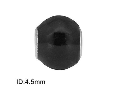 Charm plateado y negro