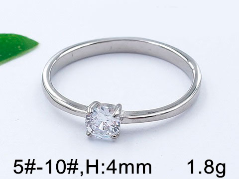 Set de boda plateado anillo y argolla con finas circonias