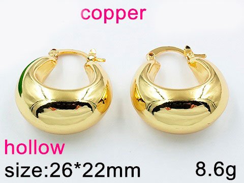 Argollas doradas diseño canastita 2.6cm