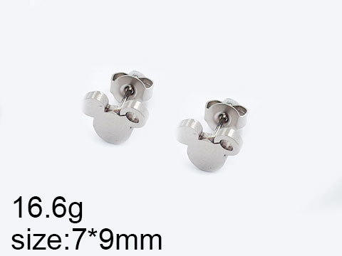 Aretes plateados peq. MickeyMouse
