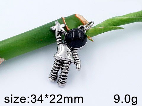 Dije plateado astronauta 3.4cm estrella
