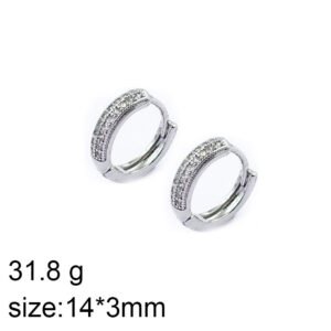 Set en laminado plateado dije tetera y argollitas 1.4cm