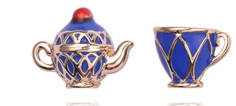 Aretes Teterita y Taza (laminado americano)