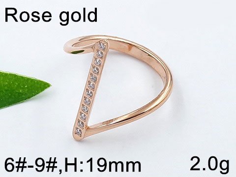 Anillo rose gold con circonias incrustadas