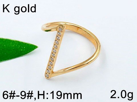 Anillo dorado con circonias incrustadas