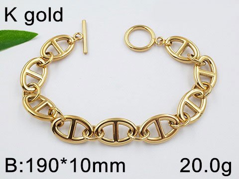 Pulsera dorada eslabón "C Dior" 19cm