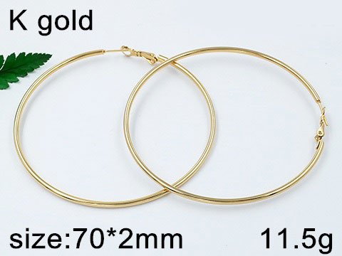 Argollas doradas 7cm delgadas