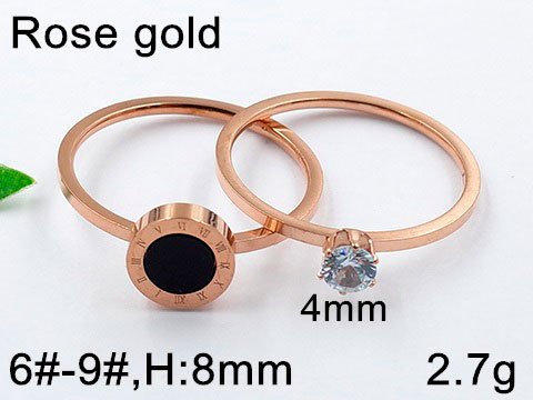 Set de 2 anillos rose gold diseño CaRtIeR