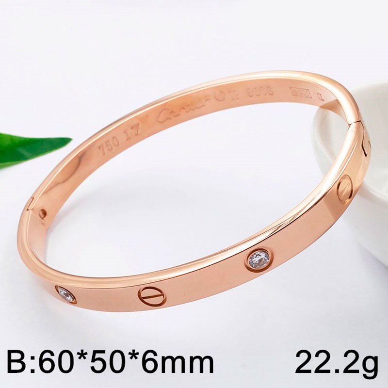 Brazalete ROSE 6mm pedrería blanca 6cm