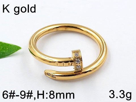 Set dorado Brazalete y anillo diseño Clavo_CArTiEr