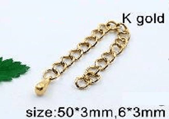 Set 5 Extensiones doradas acero inox 5cm